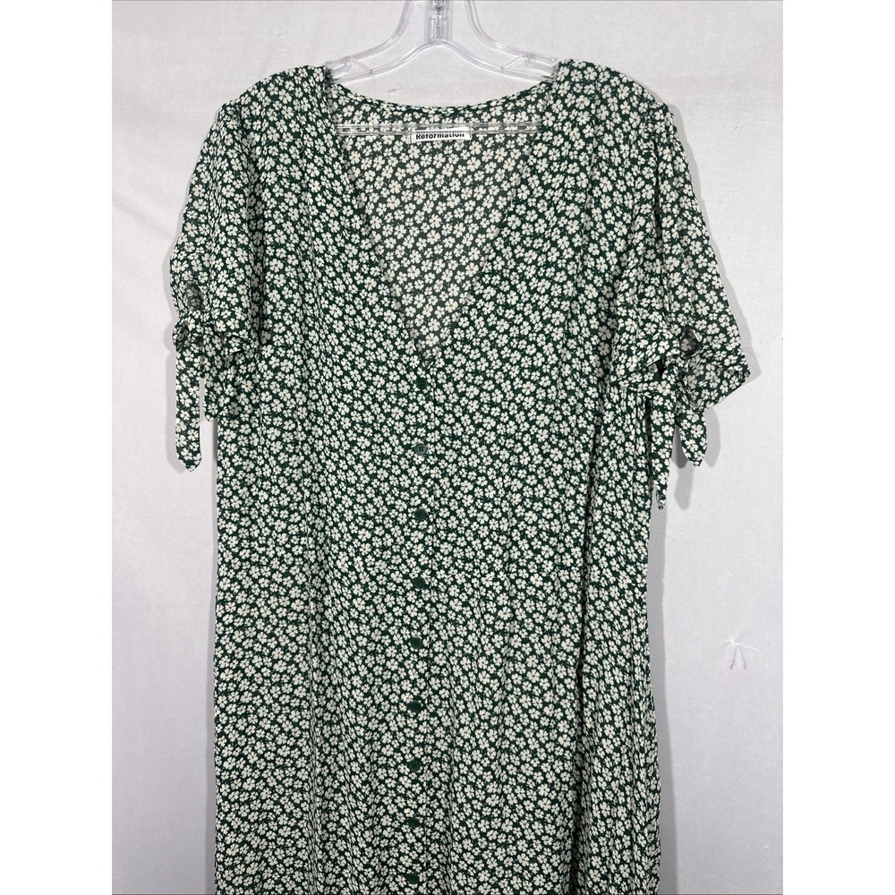 NWT $218 REFORMATION [ 16 ] Rosalinda Floral Tie Sleeve Dress In Venezuela T2134 - Picture 10 of 16